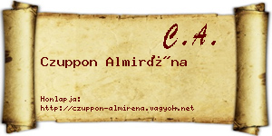 Czuppon Almiréna névjegykártya